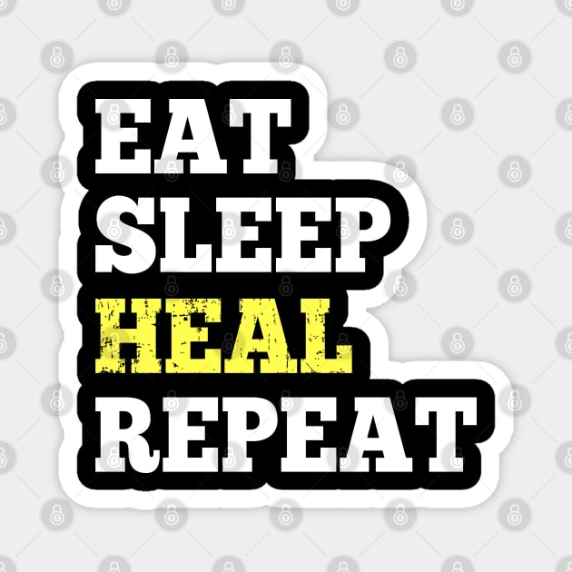 Eat Sleep Heal Repeat - Design for RPG Roleplaying Gamers Magnet by HopeandHobby