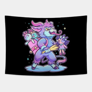 Gothic Pastel Krampus Tapestry