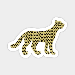 Cheetah Silhouette Magnet