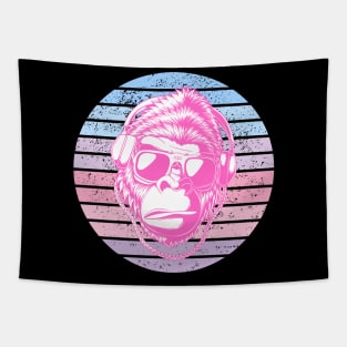 90 s retro Music Gorilla Tapestry