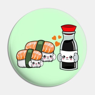 All i need is sushi and soya, Kawaii sushi and soya cartoon. Pin