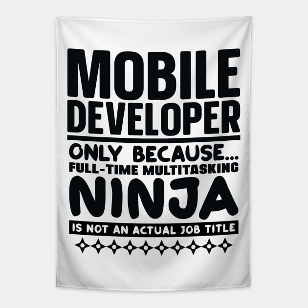 Mobile Developer Ninja Tapestry by colorsplash