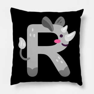 Letter R animal alphabet back to school Pillow