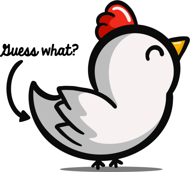 Guess What Chicken Butt Kids T-Shirt by fishbiscuit