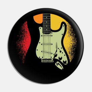 Vintage Guitar Graphic - For Men & Women Guitarists Pin