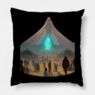 The Fantasy World in Burning Man Pillow