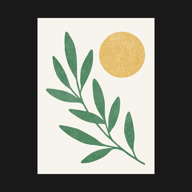 Leaf Sun - Gold Green by moonlightprint