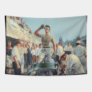 stirling moss drink pit stop Tapestry