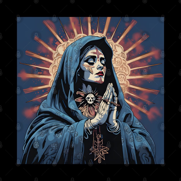 Day Of The Dead - Praying La Calavera Catrina - Santa Muerte by VisionDesigner