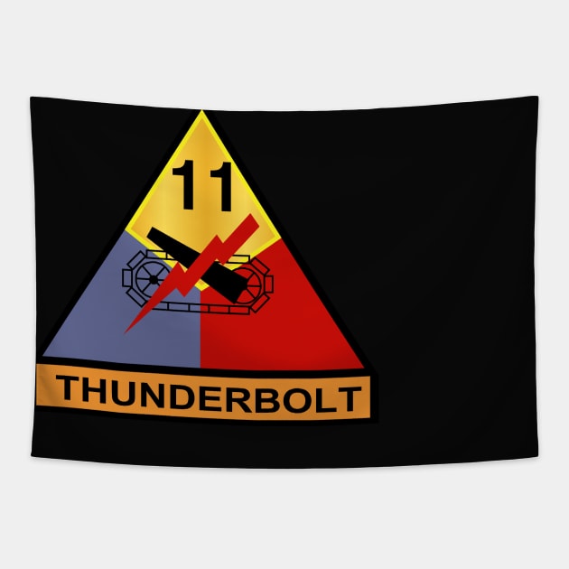 11th Armored Division - Thunderbolt wo Txt Tapestry by twix123844