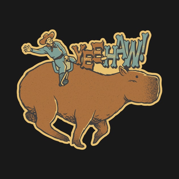 Capybara Cowboy Yee Haw by Tobe Fonseca by Tobe_Fonseca