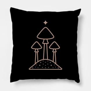 Mushroom. Fungi symbol. Pillow