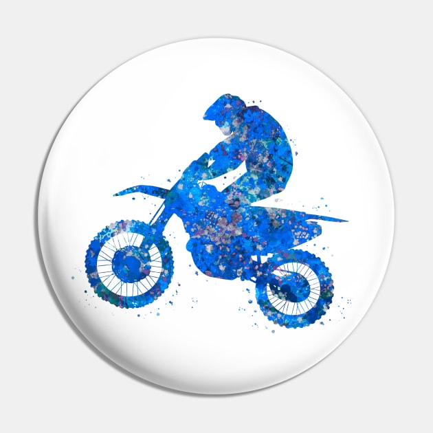 Motocross dirt bike blue art Pin by Yahya Art