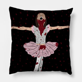 ABIGAL(vampire ballerina blood rain) (painted) Pillow