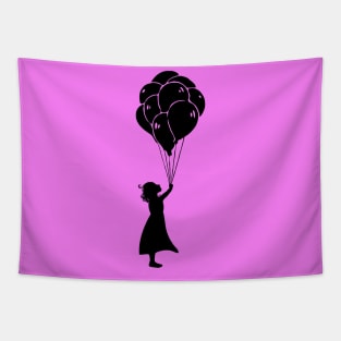 Girl with balloon Tapestry