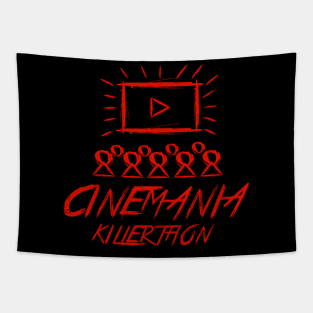 Red Cinemania Killerthon T-Shirt Tapestry