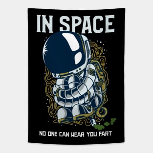 In Space No One Can Hear You Fart - Astronaut Fart Joke Tapestry