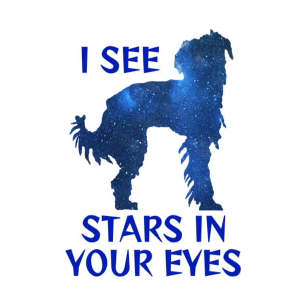 Midnight Blue Sapphire Milky Way Galaxy Chinese Crested Dog - I See Stars In Your Eyes by Courage Today Designs