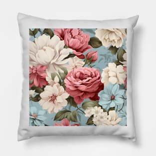 Shabby Chic Flowers Pattern 6 Pillow