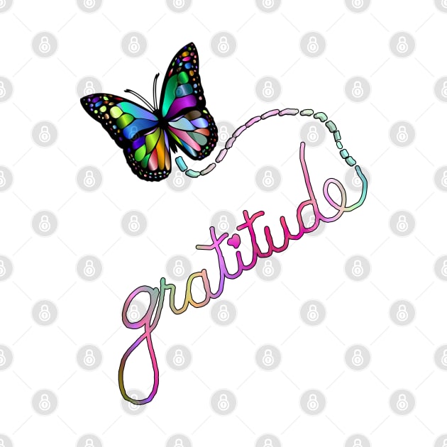 Gratitude Journals & GIfts, Butterfly Graphic Art Design by tamdevo1