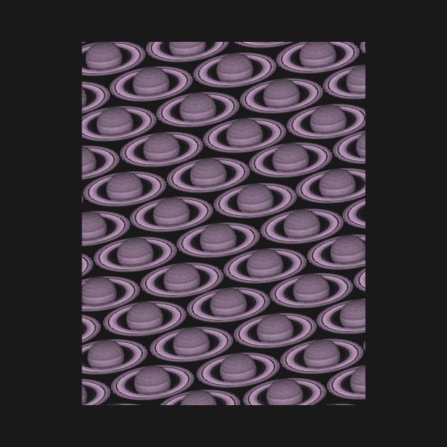 Minimalistic Saturnal Glitch Pattern, aka Invasion of Flatland lilac Version by pelagio