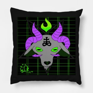 Cyber Goth SataniGoat Pillow