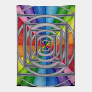 "Chakra Gazer" Mandala Tapestry