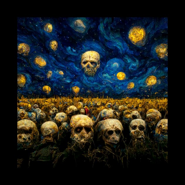 VAN GOGH STARRY STARRY SKULL by BarrySullivan