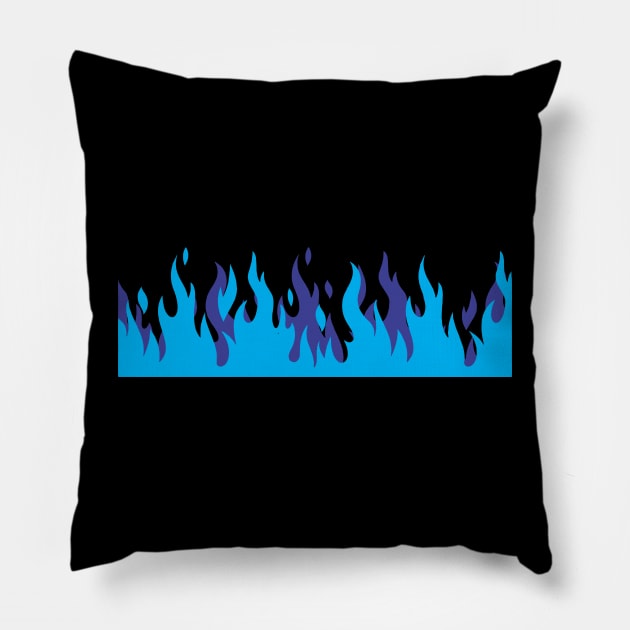 Azure Blue Flame Pillow by Faishal Wira