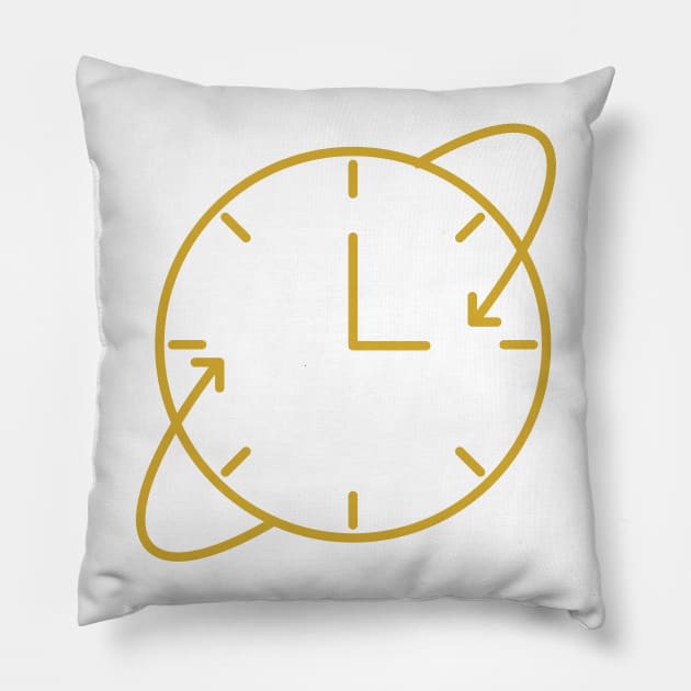 Orbital Clock Pillow by Jonathan Wightman