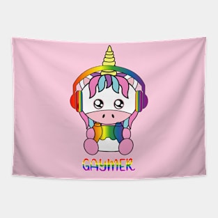 Gaymer, cute unicorn Tapestry