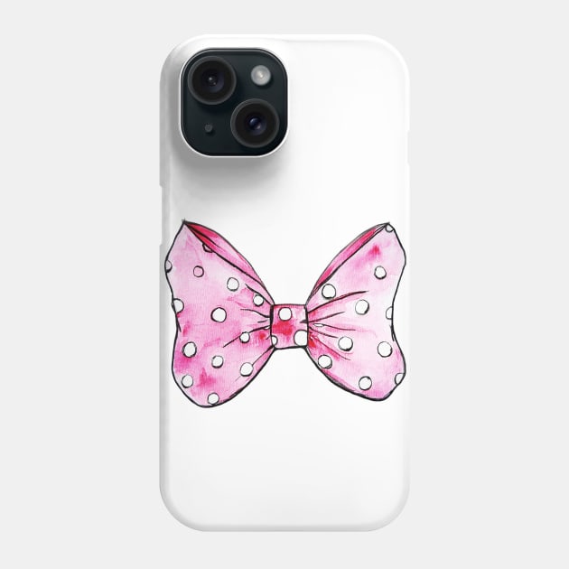 pink bow, minnie bow, pink minnie bow Phone Case by Luba_Ost