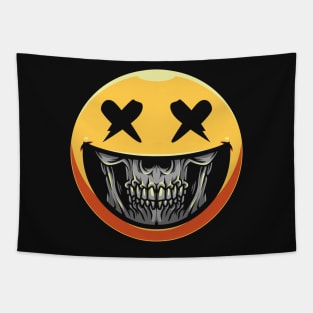 Smiley Skull Grin Tapestry