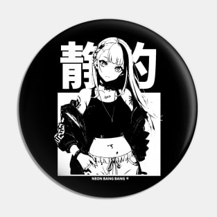 Minimalist Japanese Anime Girl Streetwear Pin