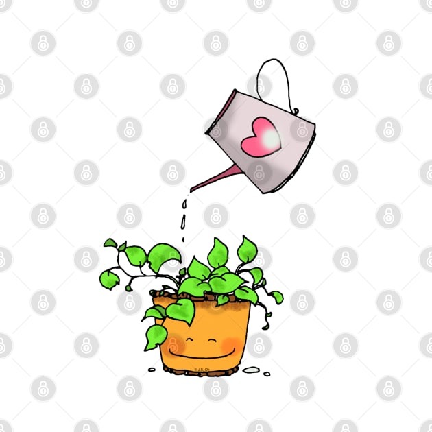 happy plant pot by cartoonygifts