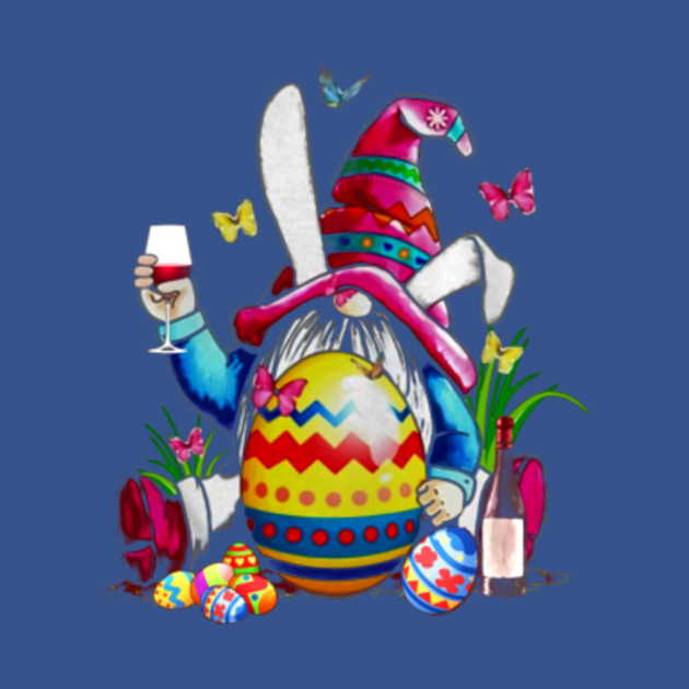 Bunny's wine gnome easter day - Easter Day - T-Shirt