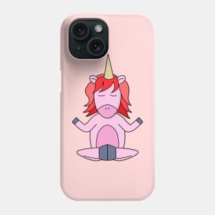 Unicorn meditating Phone Case