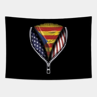 Catalan Flag  Catalonia Flag American Flag Zip Down - Gift for Catalan From Catalonia Tapestry