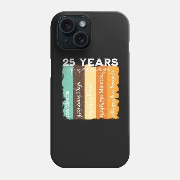 25th Wedding Anniversary Phone Case by PlusAdore