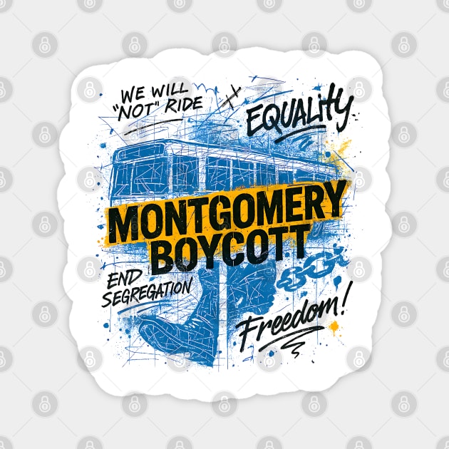 Montgomery Bus Boycott Magnet by UrbanLifeApparel