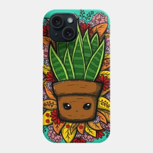 Cute Snake Plant Illustration Phone Case