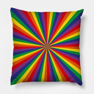 Rainbow Op Art Pillow