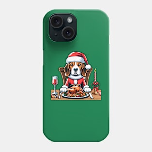 Beagle Dog Christmas Meal Phone Case