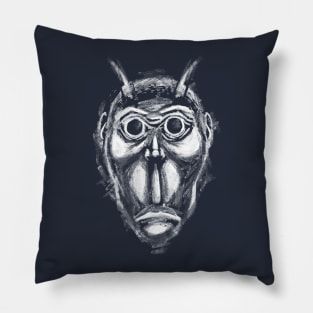 Cockroach humanoid (white ink) Pillow