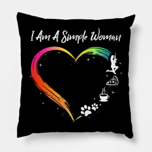 I Am A Simple Woman Love Gun Dog Coffee Pillow