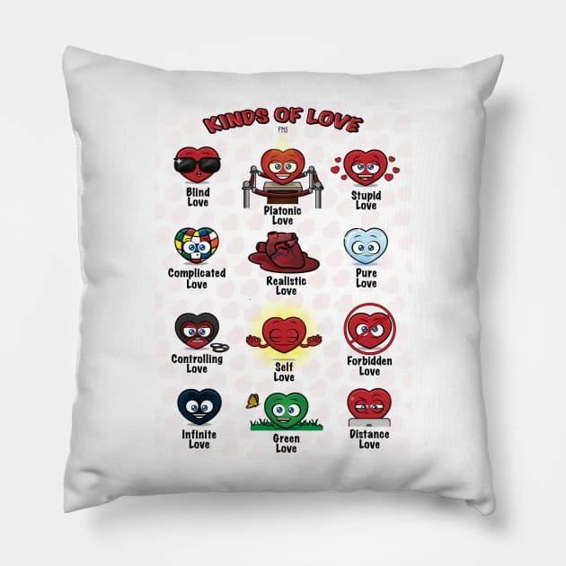 Kinds of Love Pillow by FMS