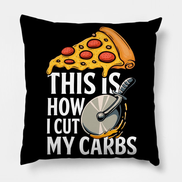 Diet Humor Pizza Carbs Pillow by Tobias Store