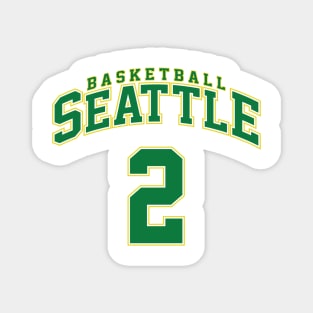 Seattle Basketball - Player Number 2 Magnet