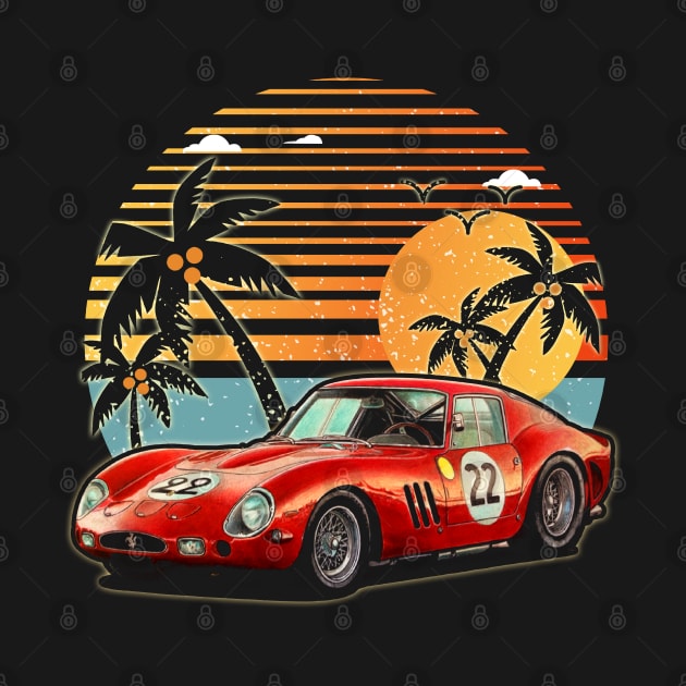 Ferrari 250 GTO 1962 car sunset by JocelynnBaxter