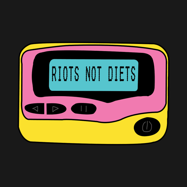 Riots not Diets 80s 90s Pager Beeper by NostalgiaUltra